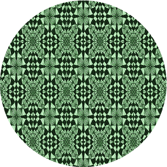 Square Patterned Pastel Green Rug, pat1221grn