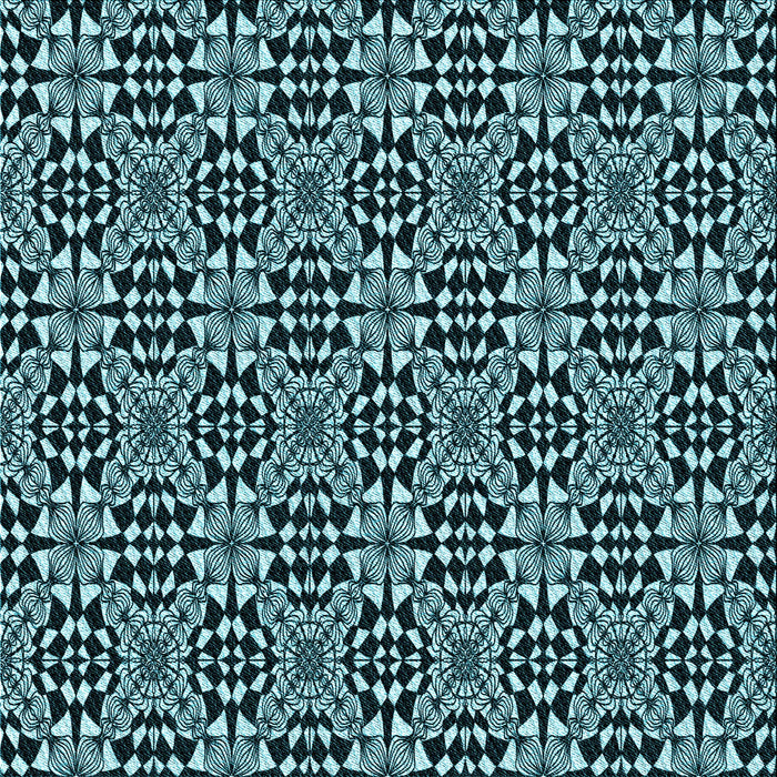 Round Patterned Tiffany Blue Rug, pat1221lblu