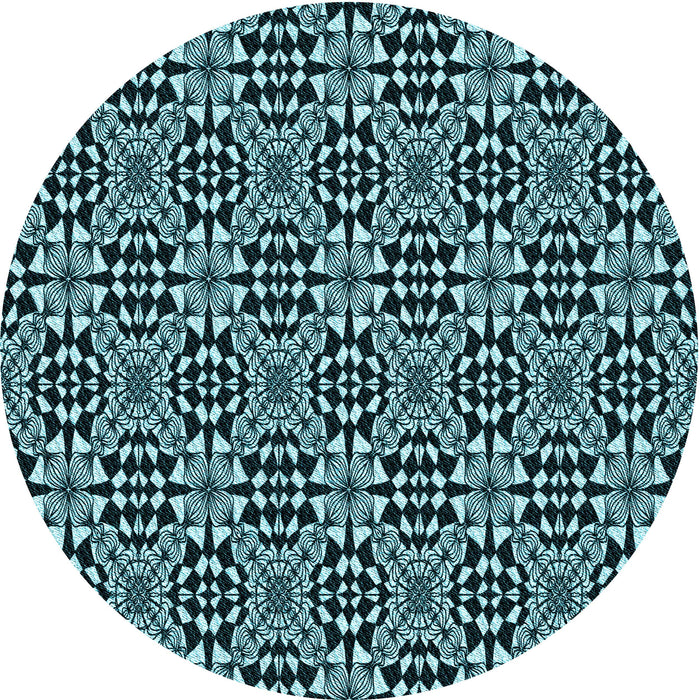 Square Patterned Tiffany Blue Rug, pat1221lblu
