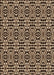 Patterned Black Brown Rug, pat1221org