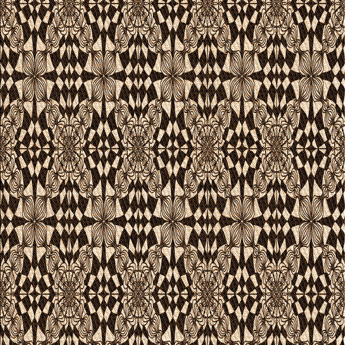 Patterned Black Brown Rug, pat1221org