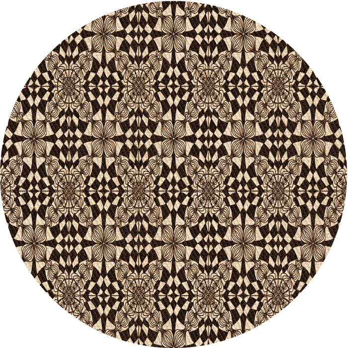 Square Patterned Black Brown Rug, pat1221org