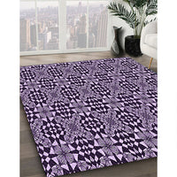 Patterned Dark Purple Rug, pat1221pur