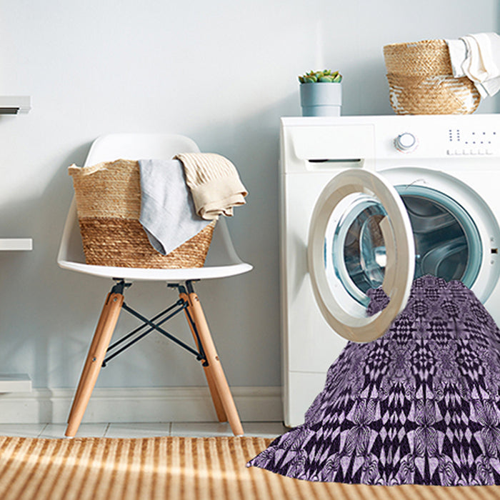 Machine Washable Transitional Dark Purple Rug in a Washing Machine, wshpat1221pur