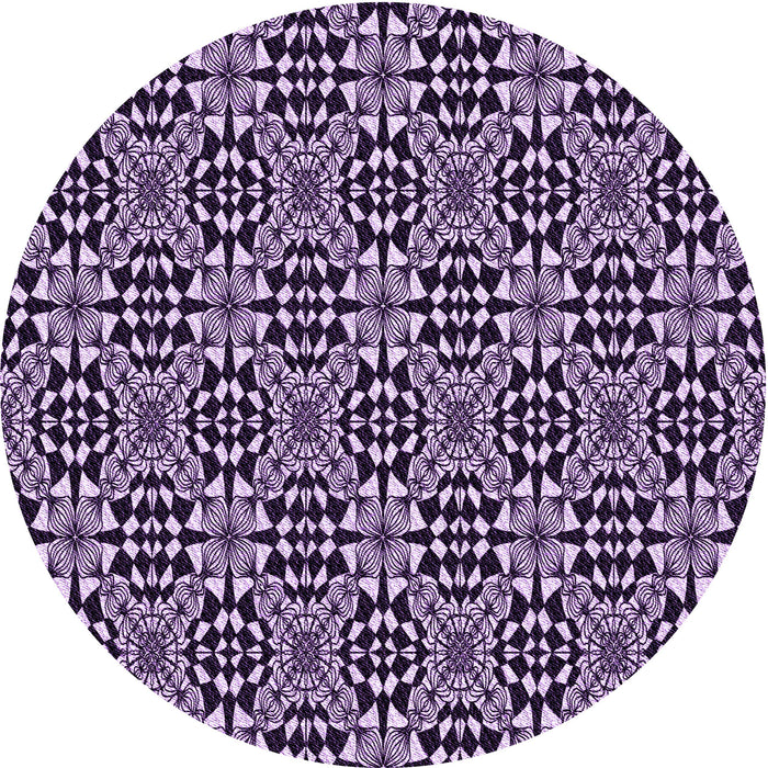 Square Patterned Dark Purple Rug, pat1221pur