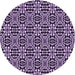 Square Patterned Dark Purple Rug, pat1221pur