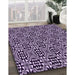 Patterned Dark Purple Rug in Family Room, pat1221pur