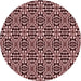 Square Machine Washable Transitional Pink Daisy Pink Rug in a Living Room, wshpat1221rd