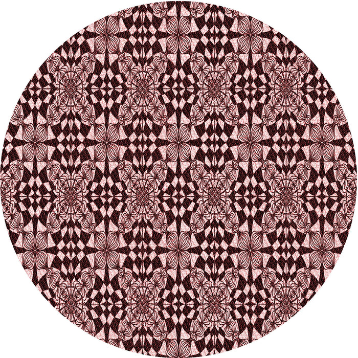 Square Patterned Pink Daisy Pink Rug, pat1221rd