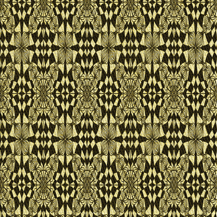 Patterned Metallic Gold Rug, pat1221yw