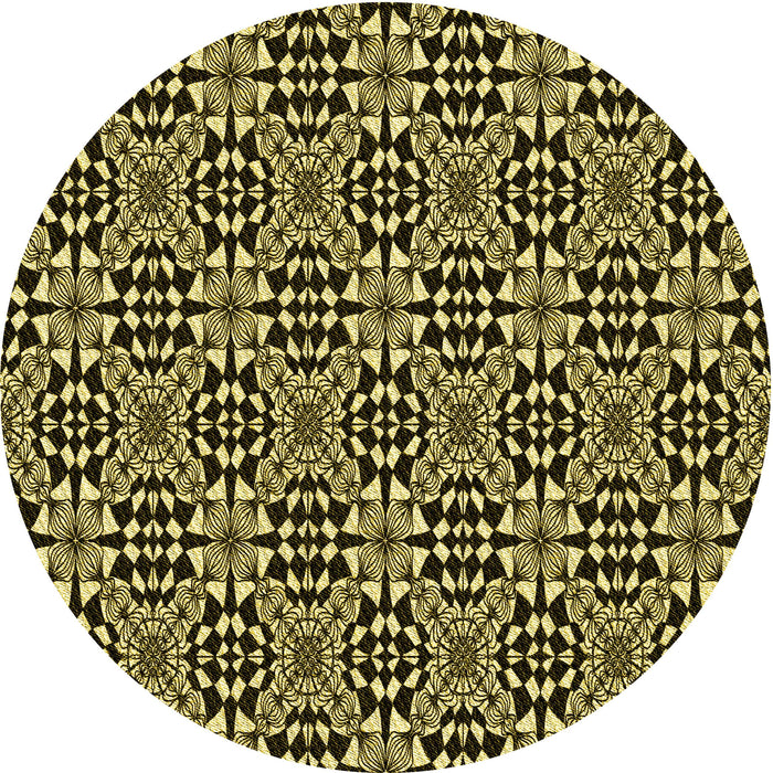 Square Patterned Metallic Gold Rug, pat1221yw