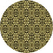 Square Patterned Metallic Gold Rug, pat1221yw