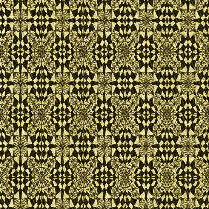 Round Patterned Metallic Gold Rug, pat1221yw