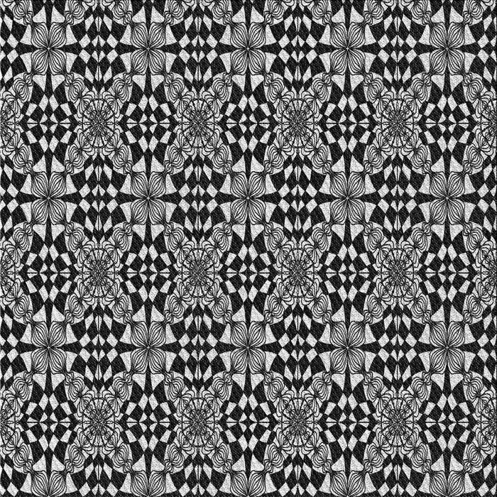 Square Patterned Silver Gray Novelty Rug, pat1221