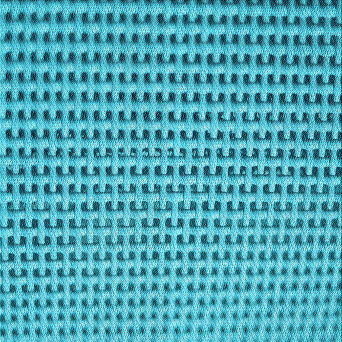 Round Machine Washable Transitional Bright Cyan Blue Rug, wshpat1222lblu