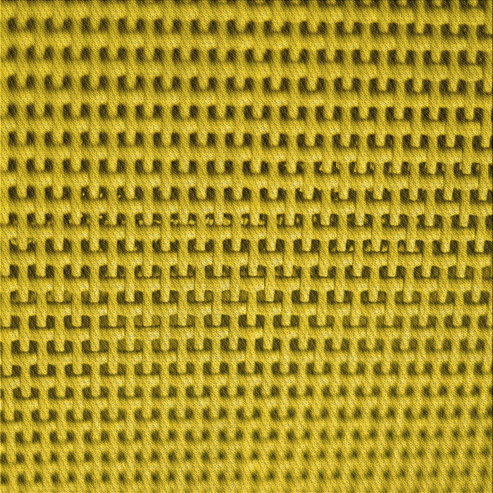 Round Patterned Dark Yellow Green Rug, pat1222yw