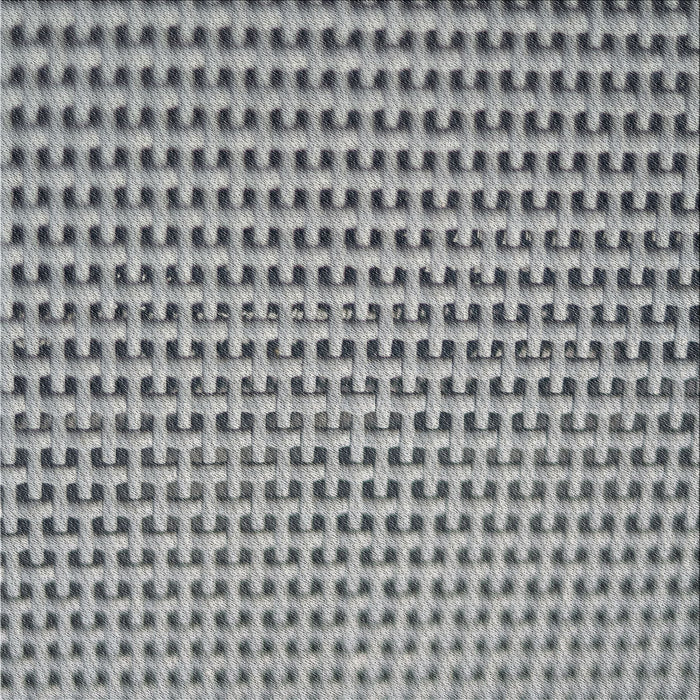 Square Patterned Silver Gray Novelty Rug, pat1222