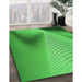 Machine Washable Transitional Neon Green Rug in a Family Room, wshpat1223grn