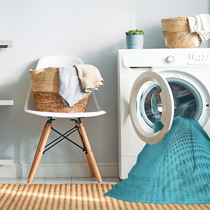 Machine Washable Transitional Dark Cyan Green Rug in a Washing Machine, wshpat1223lblu