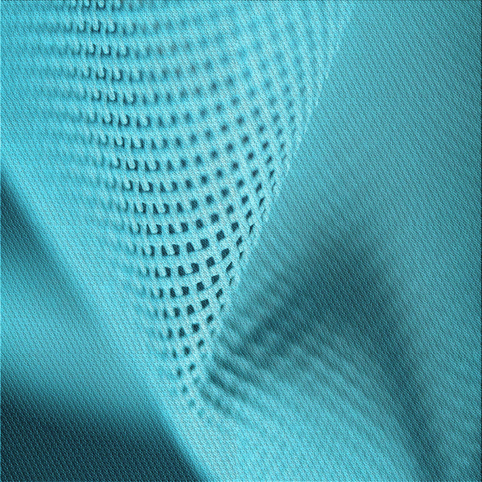 Round Patterned Dark Cyan Green Rug, pat1223lblu