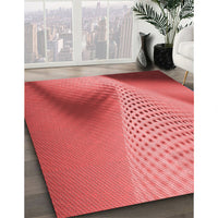 Patterned Red Rug, pat1223rd