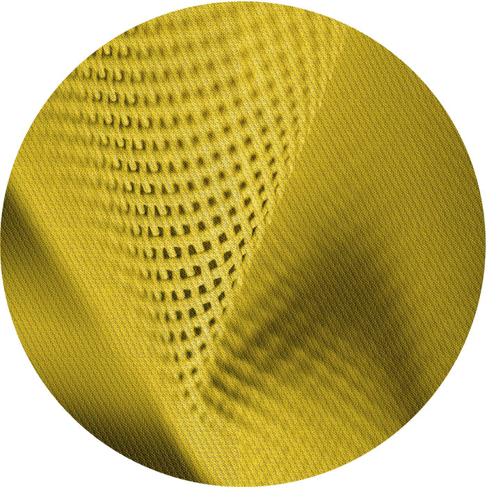 Square Patterned Dark Yellow Green Rug, pat1223yw