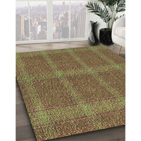 Patterned Caramel Brown Rug, pat1224brn