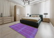 Patterned Purple Rug in a Bedroom, pat1224pur