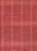 Machine Washable Transitional Red Rug, wshpat1224rd