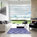 Machine Washable Transitional Deep Periwinkle Purple Rug in a Kitchen, wshpat1225blu