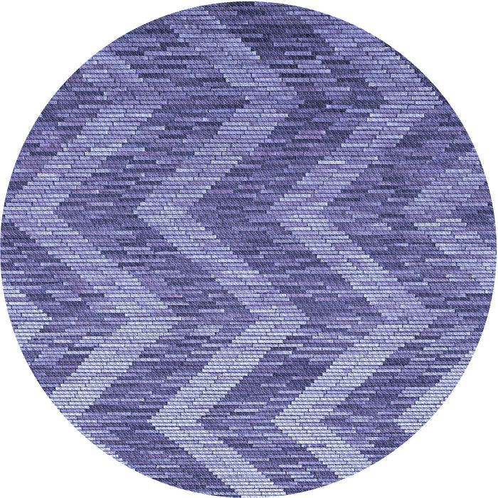 Square Machine Washable Transitional Deep Periwinkle Purple Rug in a Living Room, wshpat1225blu