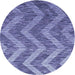 Square Machine Washable Transitional Deep Periwinkle Purple Rug in a Living Room, wshpat1225blu