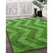 Machine Washable Transitional Green Rug in a Family Room, wshpat1225grn