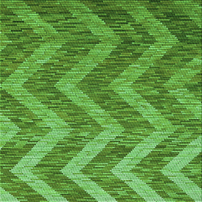 Round Machine Washable Transitional Green Rug, wshpat1225grn