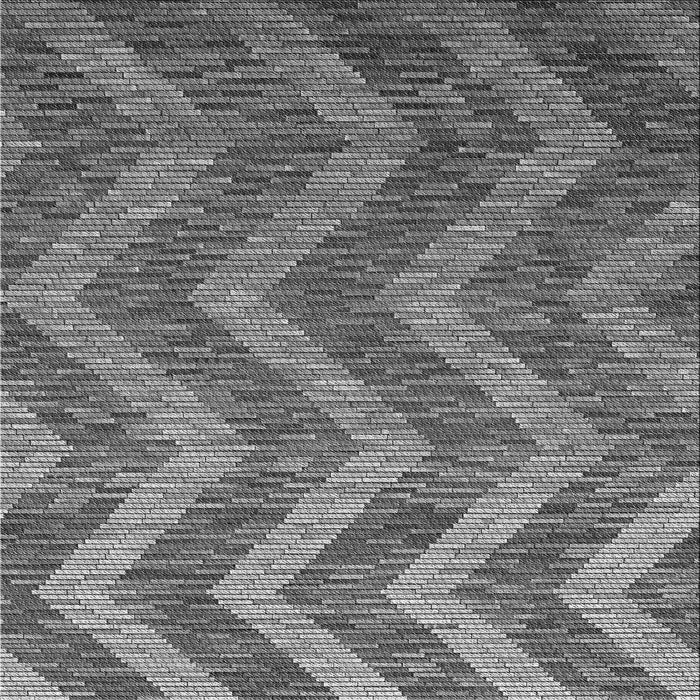 Round Patterned Dark Gray Rug, pat1225gry