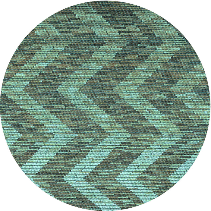 Square Machine Washable Transitional Deep-Sea Green Rug in a Living Room, wshpat1225lblu