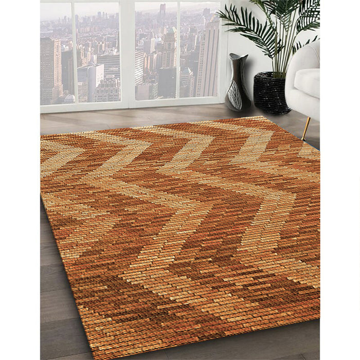 Machine Washable Transitional Orange Rug in a Family Room, wshpat1225org