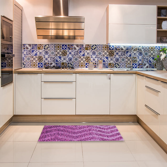 Machine Washable Transitional Purple Rug in a Bedroom, wshpat1225pur