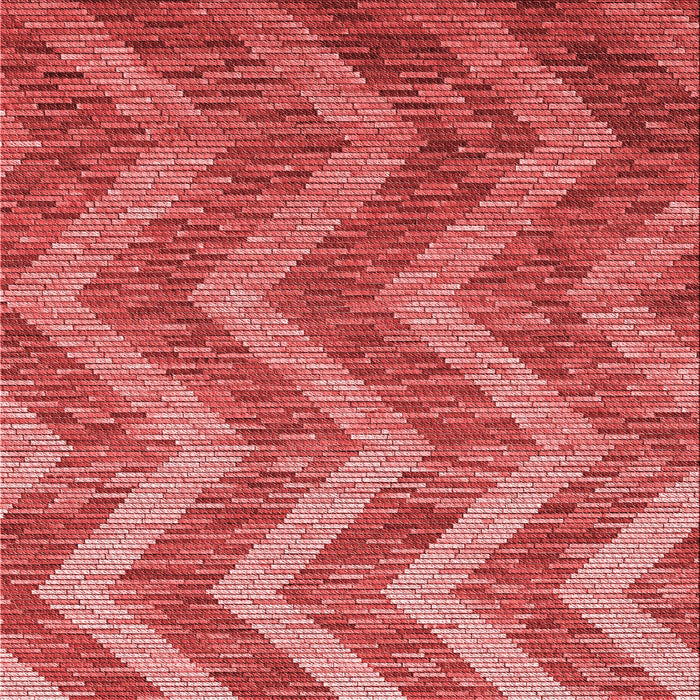 Round Patterned Red Rug, pat1225rd