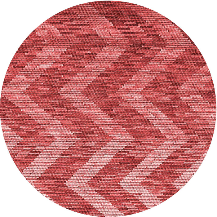 Square Patterned Red Rug, pat1225rd