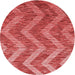 Square Patterned Red Rug, pat1225rd