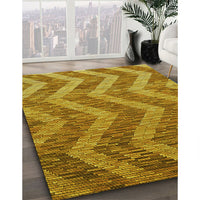 Patterned Yellow Rug, pat1225yw