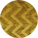 Square Patterned Yellow Rug, pat1225yw