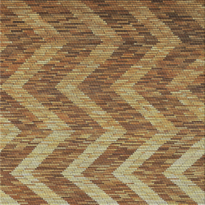 Sideview of Machine Washable Transitional Metallic Gold Rug, wshpat1225