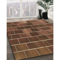 Patterned Red Brown Rug, pat1226brn