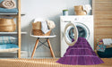 Machine Washable Transitional Dark Magenta Purple Rug in a Washing Machine, wshpat1226pur