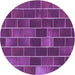 Square Patterned Dark Magenta Purple Rug, pat1226pur