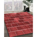 Machine Washable Transitional Red Rug in a Family Room, wshpat1226rd