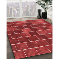 Patterned Red Rug, pat1226rd