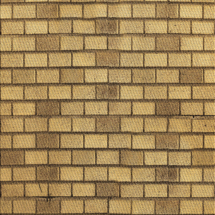 Patterned Yellow Rug, pat1227brn